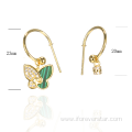 cz butterfly jewelry gold plated silver jewelry sets